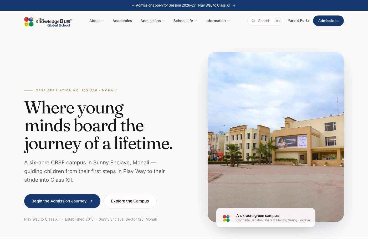 The Knowledge Bus Global School project by Elevare Designs