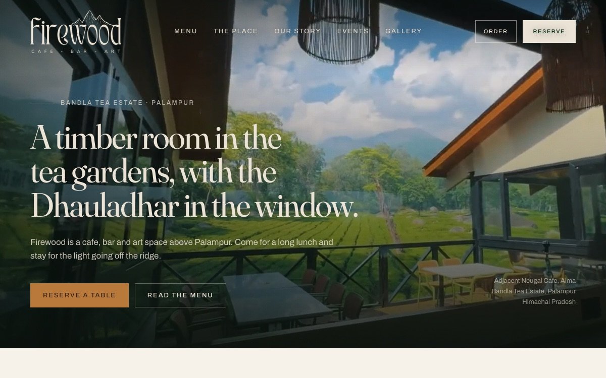 Cafe, Bar & Restaurant Website — live demo preview