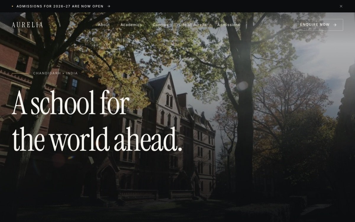 International School Website — live demo preview
