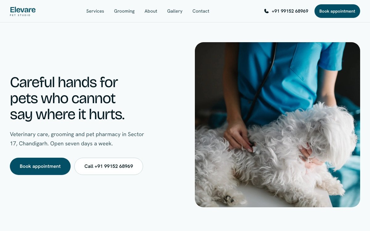 Veterinary & Pet Care Website — live demo preview